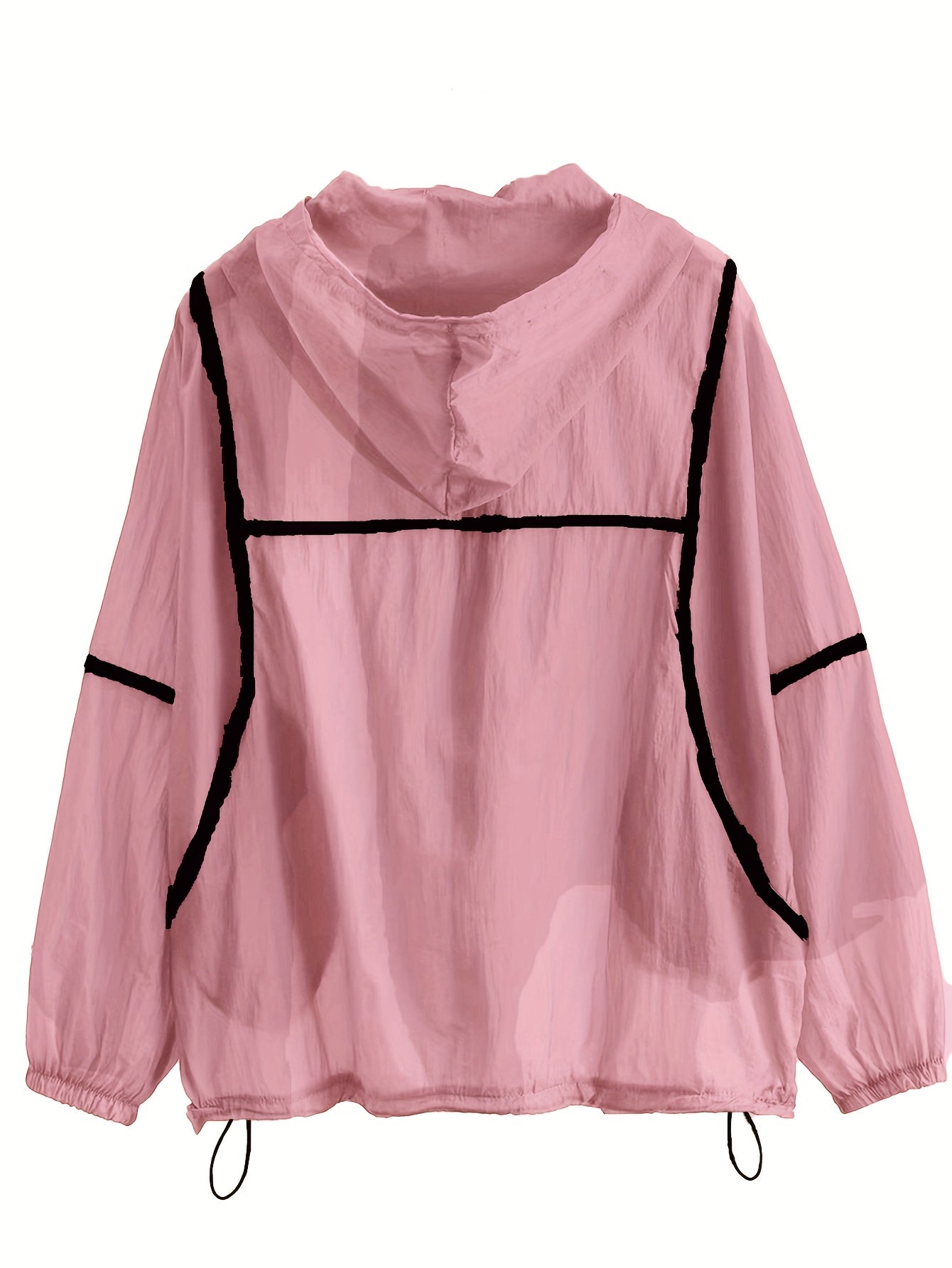 Women's Bohemian Shirt - Lightweight Breathable Loose-Fit Long Sleeve Hooded Cardigan with Pockets, & Sheer Mesh Panels for Outdoor Activities, Casual Elegance Collection