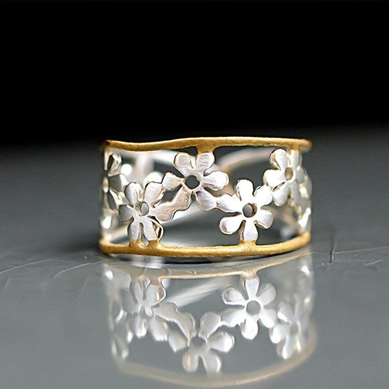 Exquisite Enamel Flower Ring Cute Daisy Flower Ring Ladies Jewelry Adjustable Jewelry Gift